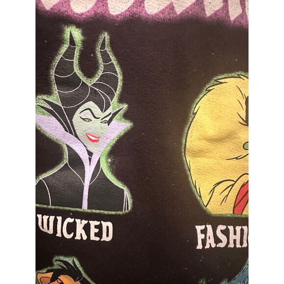 Disney Villians Moods Portrait Black Crewneck Sweatshirt XXXL - Picture 4 of 6